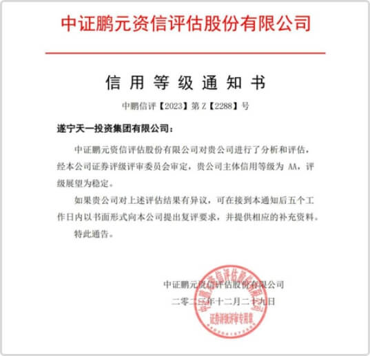 成功取得2A信用评级，获取资本市场准入牌照，全面助力园区多层次主体信用建设。